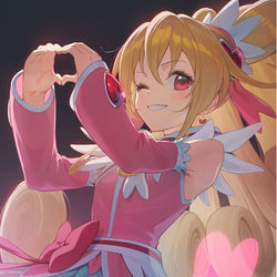 This is a pixiv picture whose title is キュアハート.