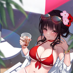 This is a pixiv picture whose title is あなたも休憩ですか？.