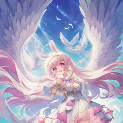 This is a pixiv picture whose title is 天使の誓い.