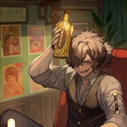 This is a pixiv picture whose title is ニュー坂本探偵事務所 岡田以蔵.