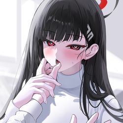 This is a pixiv picture whose title is 👅.