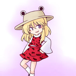 This is a pixiv picture whose title is 諏訪子.