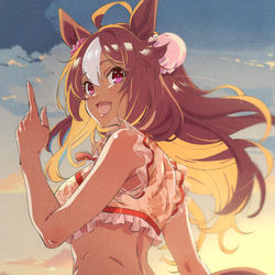 This is a pixiv picture whose title is 風水的に海でパッピー！.