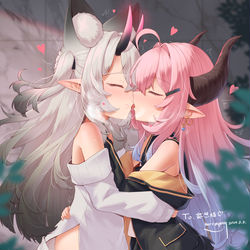 This is a pixiv picture whose title is 亲亲猫猫.