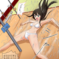 This is a pixiv picture whose title is （エロバラエティ）ローション滑り台　渋谷凛.