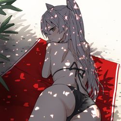 This is a pixiv picture whose title is 木陰.