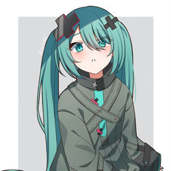 This is a pixiv picture whose title is 映画のミクさん.