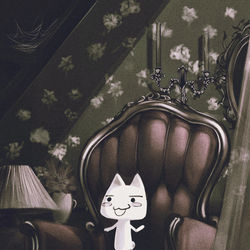 This is a pixiv picture whose title is ニャ.