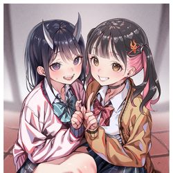 This is a pixiv picture whose title is JKやろーぜ！.
