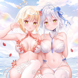 This is a pixiv picture whose title is 夏色花嫁♪.