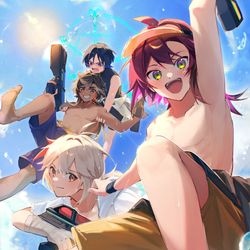 This is a pixiv picture whose title is 夏だ！！.