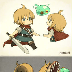 This is a pixiv picture whose title is 実は勇者じゃない.