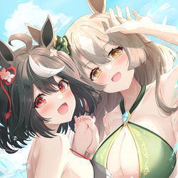 This is a pixiv picture whose title is C104告知②　ウマ娘水着本.