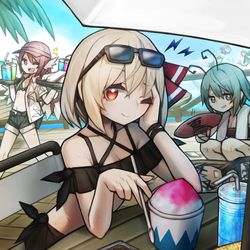 This is a pixiv picture whose title is 夏のルーミアとうまいもの！.