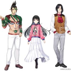 This is a pixiv picture whose title is にじさんじ Christmas Wear～KD Sweater.