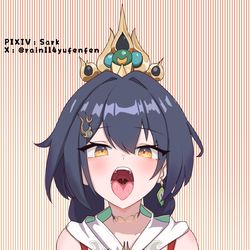 This is a pixiv picture whose title is 这下是云璃吃彦卿啦！（物理意义）.