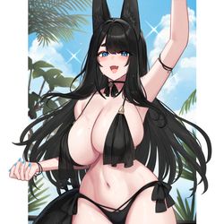 This is a pixiv picture whose title is 水着藍ちゃん💙.