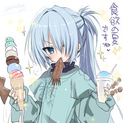 This is a pixiv picture whose title is ポニテ吹雪.