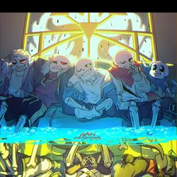 This is a pixiv picture whose title is 【UndertaleAU】ツイッターまとめ⑦.