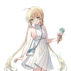 This is a pixiv picture whose title is 【FGO】私服アルトリア・キャスター.