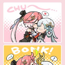 This is a pixiv picture whose title is 照れると龍の特徴が出る.