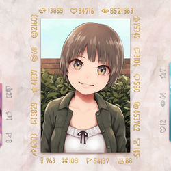 This is a pixiv picture whose title is 数字という名の額縁.