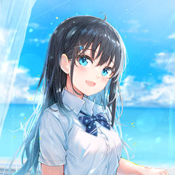 This is a pixiv picture whose title is 補習で隣の席になった子.