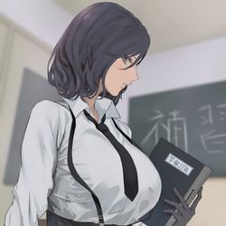 This is a pixiv picture whose title is 補習.