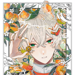 This is a pixiv picture whose title is 良縁🍊.