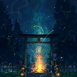 This is a pixiv picture whose title is firefly２.