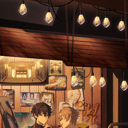 This is a pixiv picture whose title is 深夜食堂.