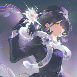 This is a pixiv picture whose title is 新月同行 结.