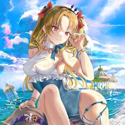 This is a pixiv picture whose title is 水着エレシュキガル.