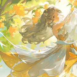 This is a pixiv picture whose title is 金秋.