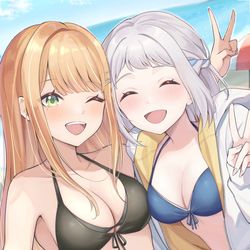 This is a pixiv picture whose title is 清夏とリーリヤ.