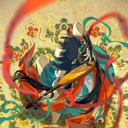This is a pixiv picture whose title is 反弹琵琶.