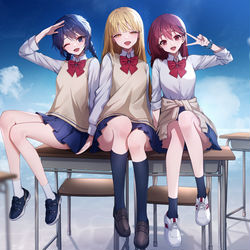 This is a pixiv picture whose title is 青色.