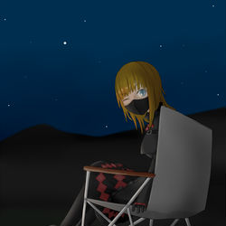 This is a pixiv picture whose title is キャンプの夜のロリータ少女.