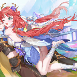This is a pixiv picture whose title is 아이테르×닐루 空×ニィロウ.