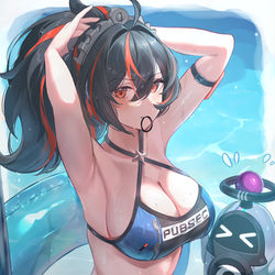 This is a pixiv picture whose title is 水着朱鳶.