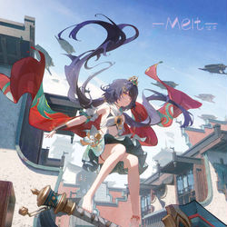 This is a pixiv picture whose title is 猫猫跳.