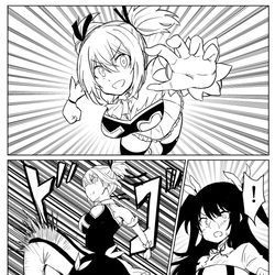 This is a pixiv picture whose title is ウェンディ対シェリア - 速すぎる.
