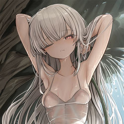This is a pixiv picture whose title is 水遊び.