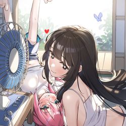 This is a pixiv picture whose title is 陸奥こまろ+照井有栖.