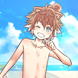 This is a pixiv picture whose title is リメイク水着シパソくん！.