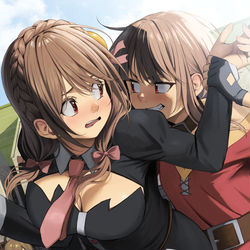 This is a pixiv picture whose title is 『さぁ、ゆんゆん。勝負です！』.