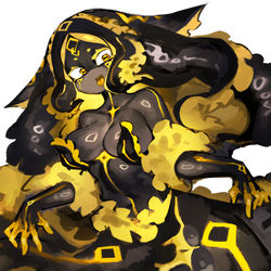 This is a pixiv picture whose title is 黑金章魚娘.