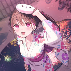 This is a pixiv picture whose title is 花火…！すごく綺麗…！.