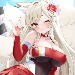 This is a pixiv picture whose title is Skeb🦊🏁.