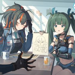 This is a pixiv picture whose title is 特務捜査班の似顔絵捜査.